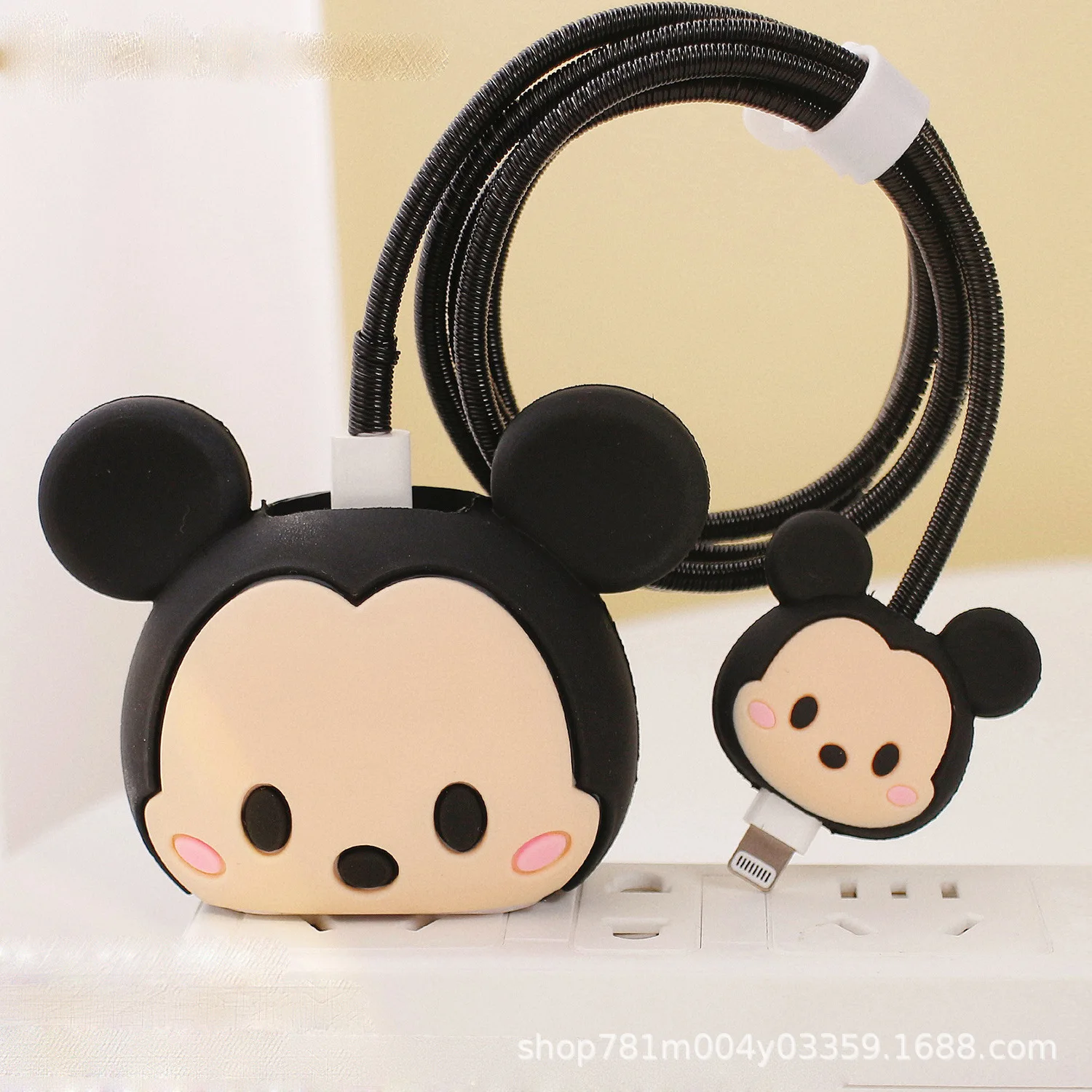 MINISO Sanrio Anime Hello Kitty Kuromi  Accessories Anti-Bite Protective Winder Cable for IPhone Charger Protective Cover Gift