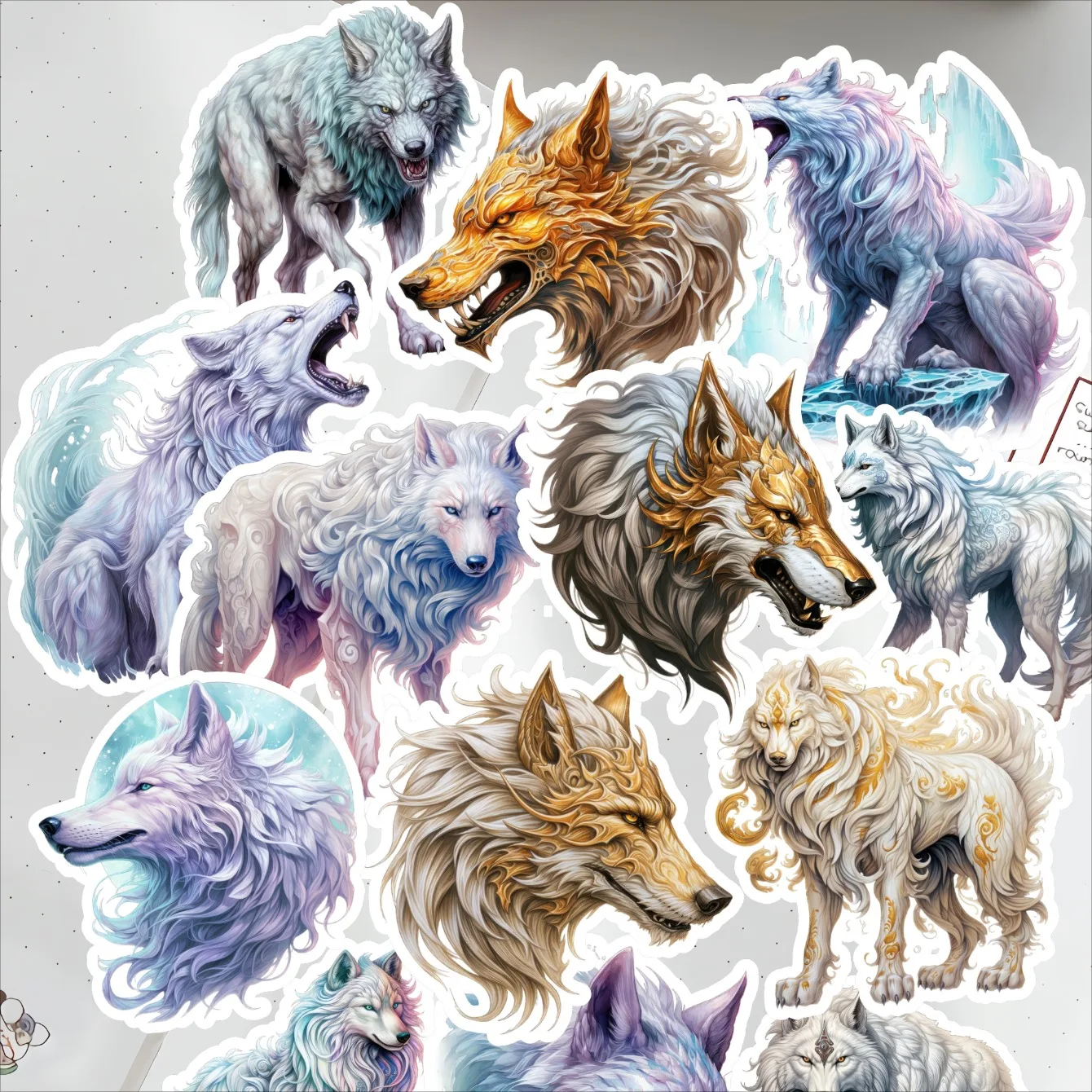18pcs Creative Cute Fantasy Wolf King Scrapbooking Stickers /Decorative Sticker Decoration /paper Stickers  japanese stationery