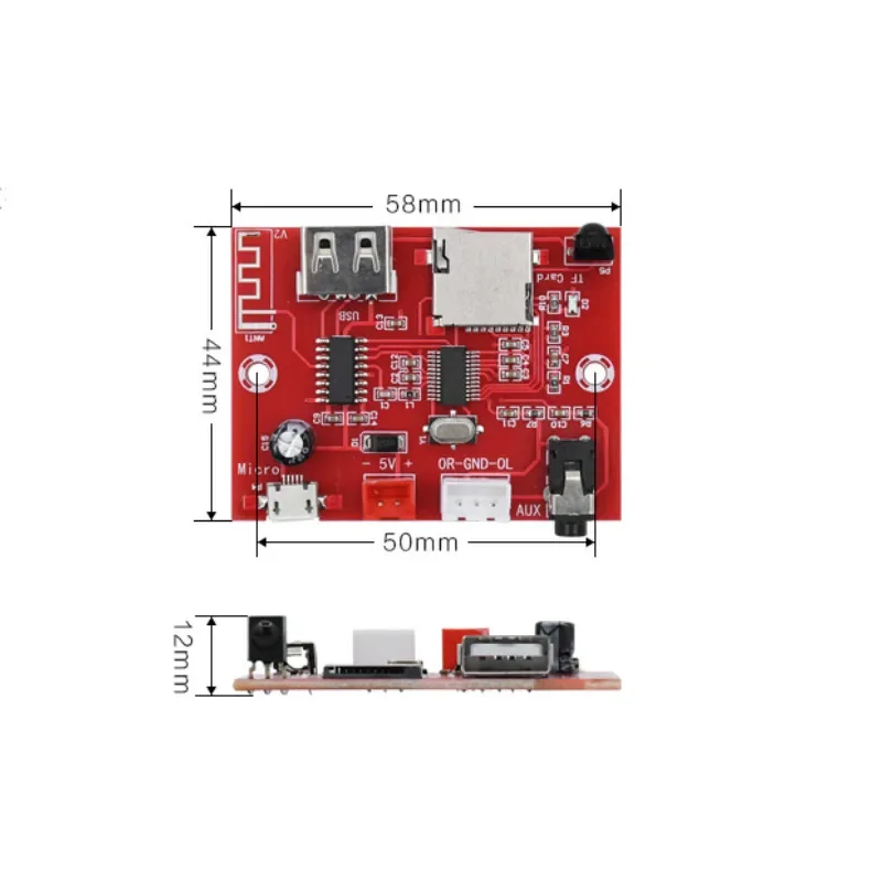 Sotamia DC5V ตัวถอดรหัสบลูทูธบอร์ดยูดิสก์บัตร TF MP3ถอดรหัสพร้อมรีโมทคอนโทรลสำหรับเครื่องขยายเสียงแบบทำมือโฮมเธียเตอร์