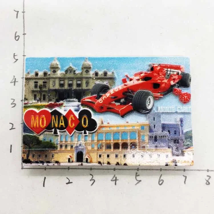 European Tourist Fridge Magnet Souvenir Andorra Monaco Spain France Corsica Refrigerator Magnets Home Decoration Accessories