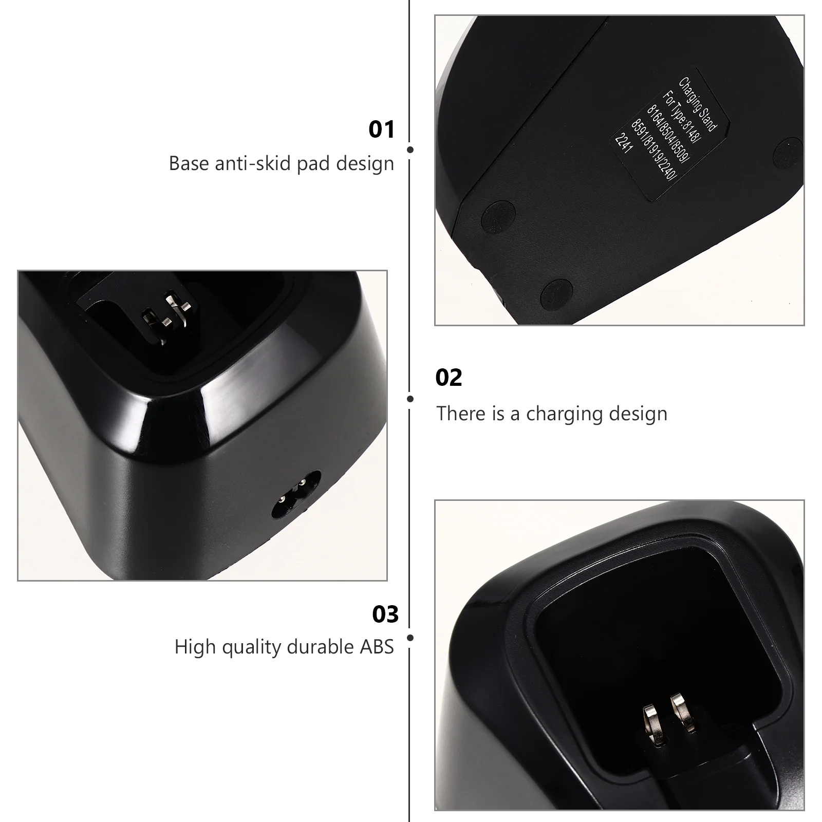 

1 шт., зарядная розетка для машинки для стрижки, прочный АБС-материал, противоскользящая основа, быстрая зарядка, основа для хранения машинки для волос для салона