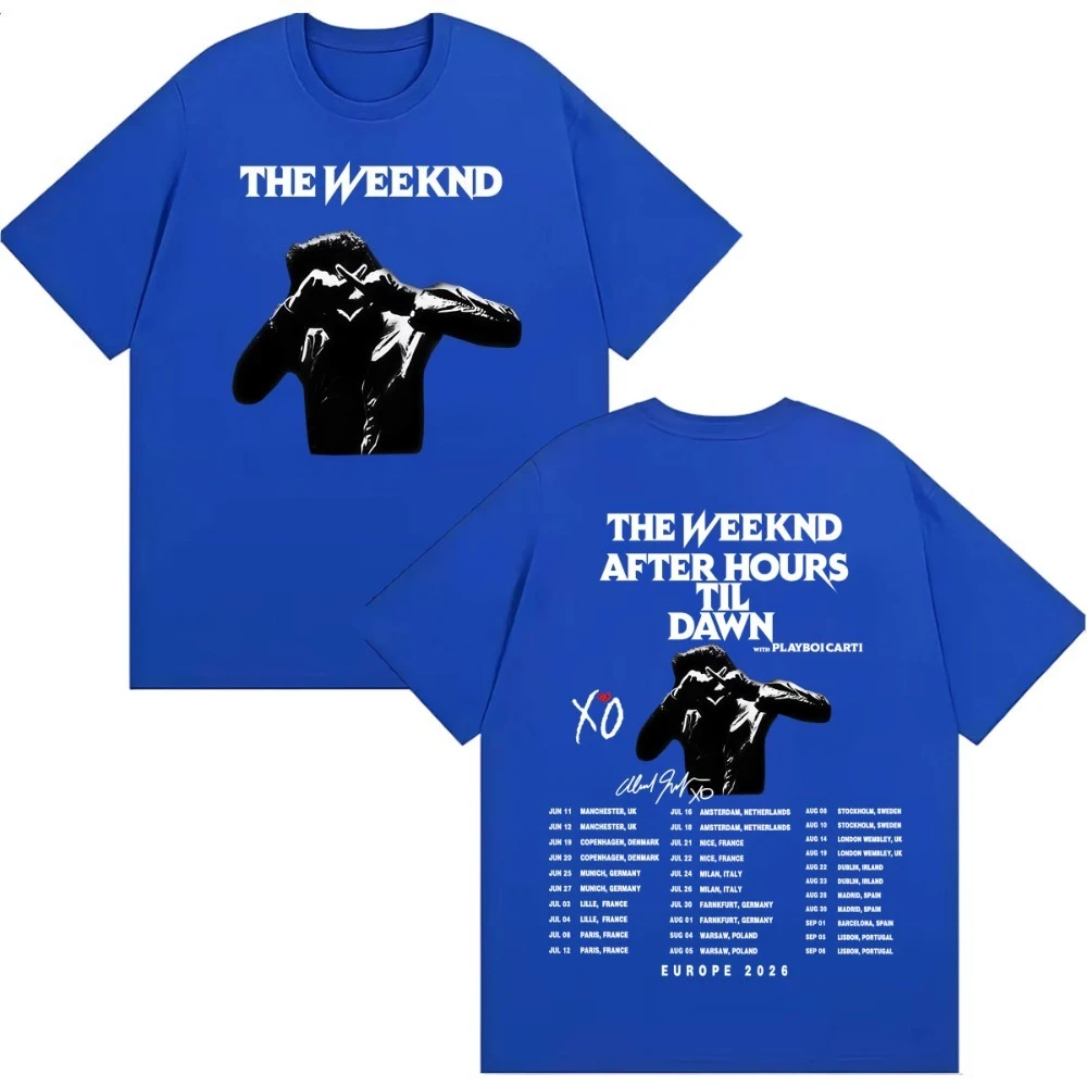 The Weeknd Shirt Vintage Washed Unisex Oversized R&B Streetwear Soft Cotton Short Sleeve Tee Gift Clothing Tops 2026 Hot Sale