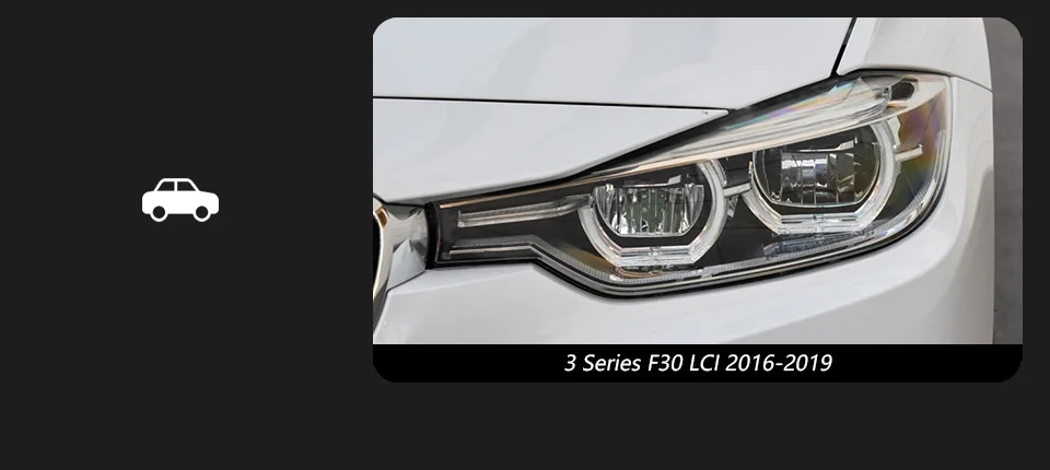 AKD Car Lights for BMW F30 LED Headlight Projector Lens 2012-2019 F31 F35 3 Series 320i 325i DRL AngelEye Automotive Accessories