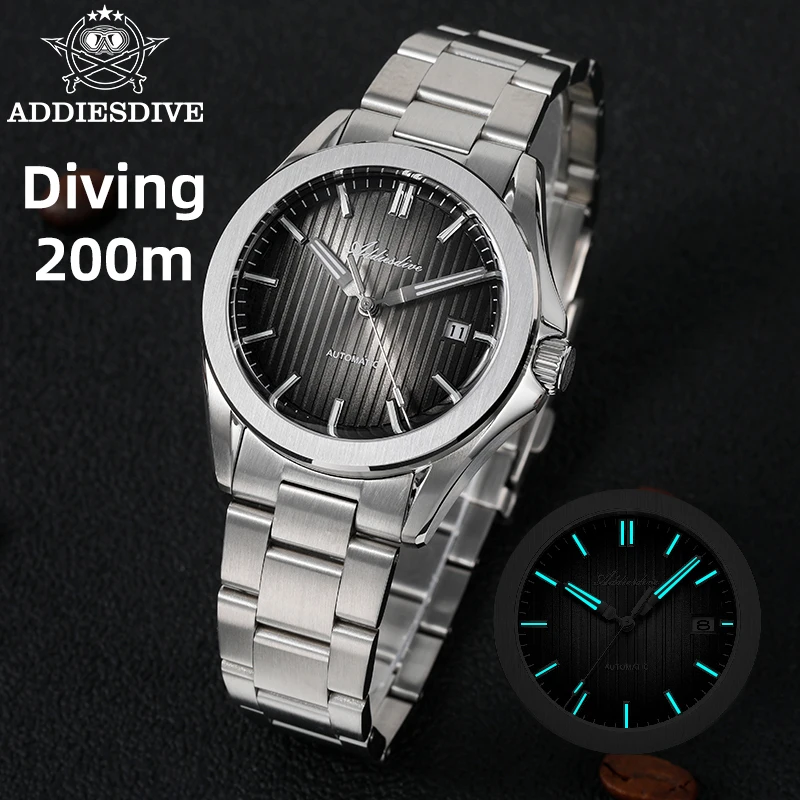 

ADDIESDIVE AD2533 New 2025 Watch For Men BGW9 Blue Luminous 20Bar Waterproof Sapphire Japan NH35A Automatic Mechanical Watches