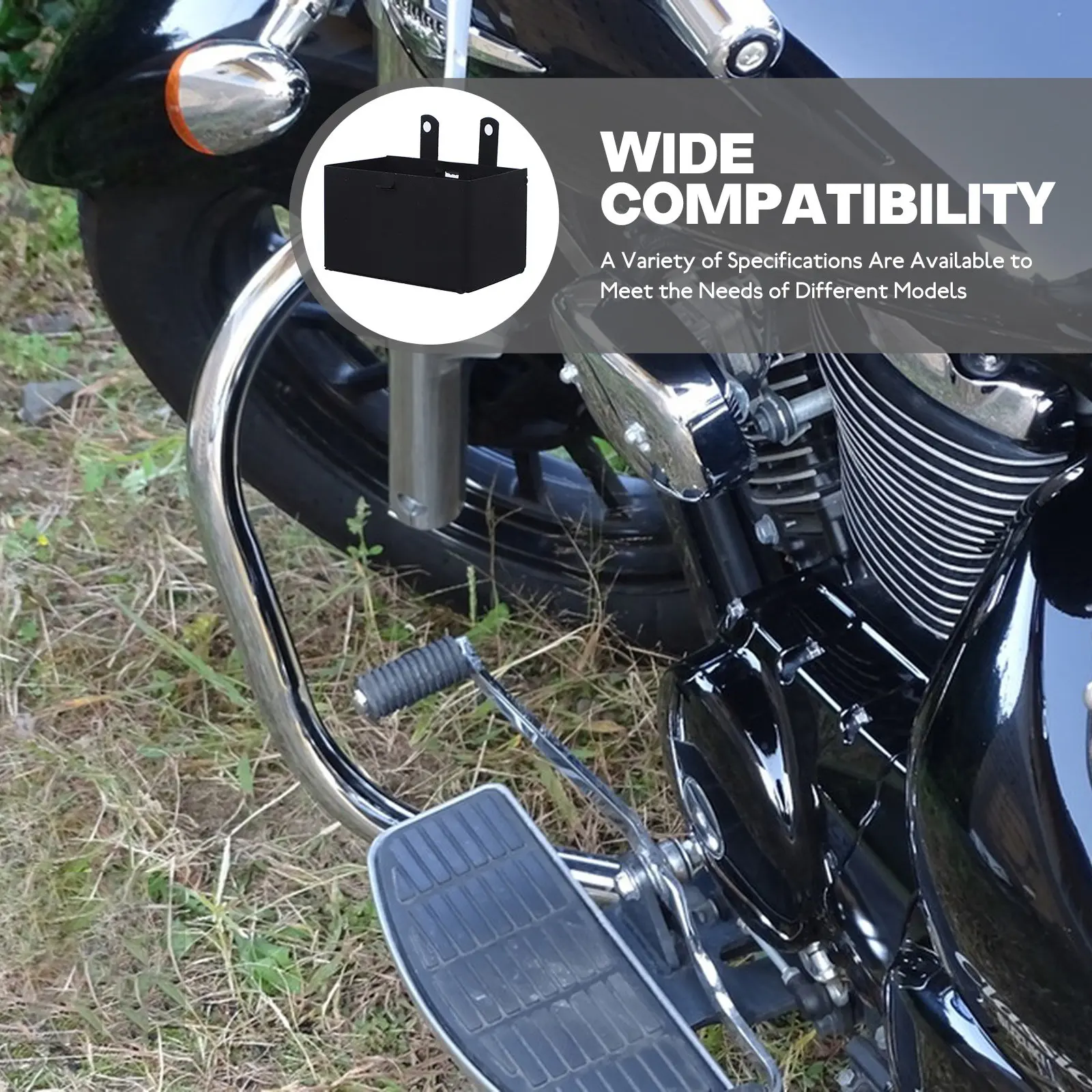 

Motorcycle Box Metal Compact Design Easy Install Carrier Case Atv Spare Part Storage Organizer