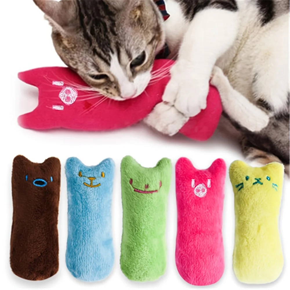 New Molar Expression Interactive Teddy Toy, Durable Chew Pet Toy, Catnip Plush Toy for Cats & Dogs