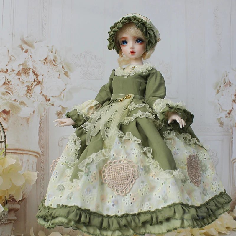 1/4 1/3 Scale BJD Western-Style Long Dress European Palace Retro Lolita Outfit For BJD/SD MSD SD13 Girl Doll Clothes C1685