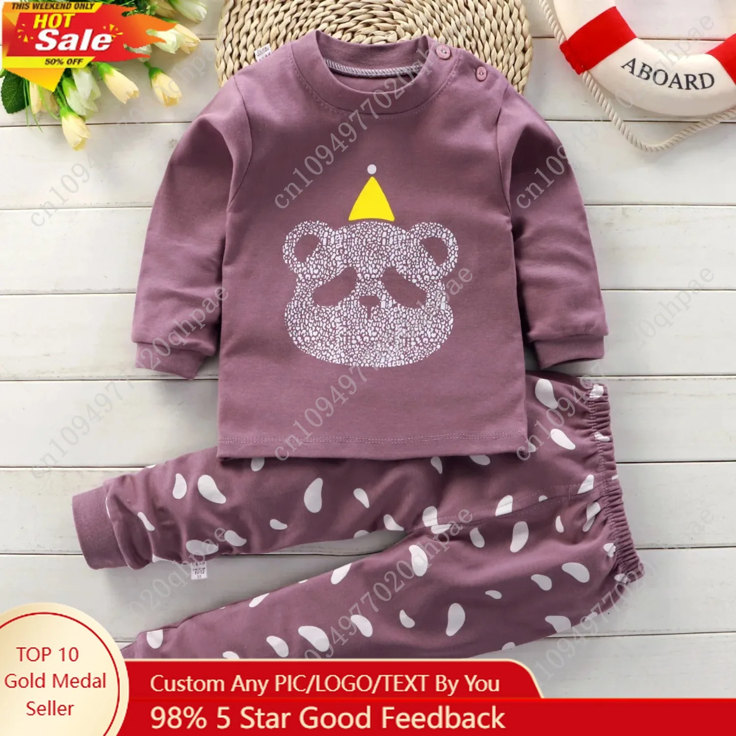 

Autumn Sleepwear Pajamas For Girls Boys Long Sleeve Tops+Pants Suits Fashion Home Clothing Baby Kid Sleep Costume