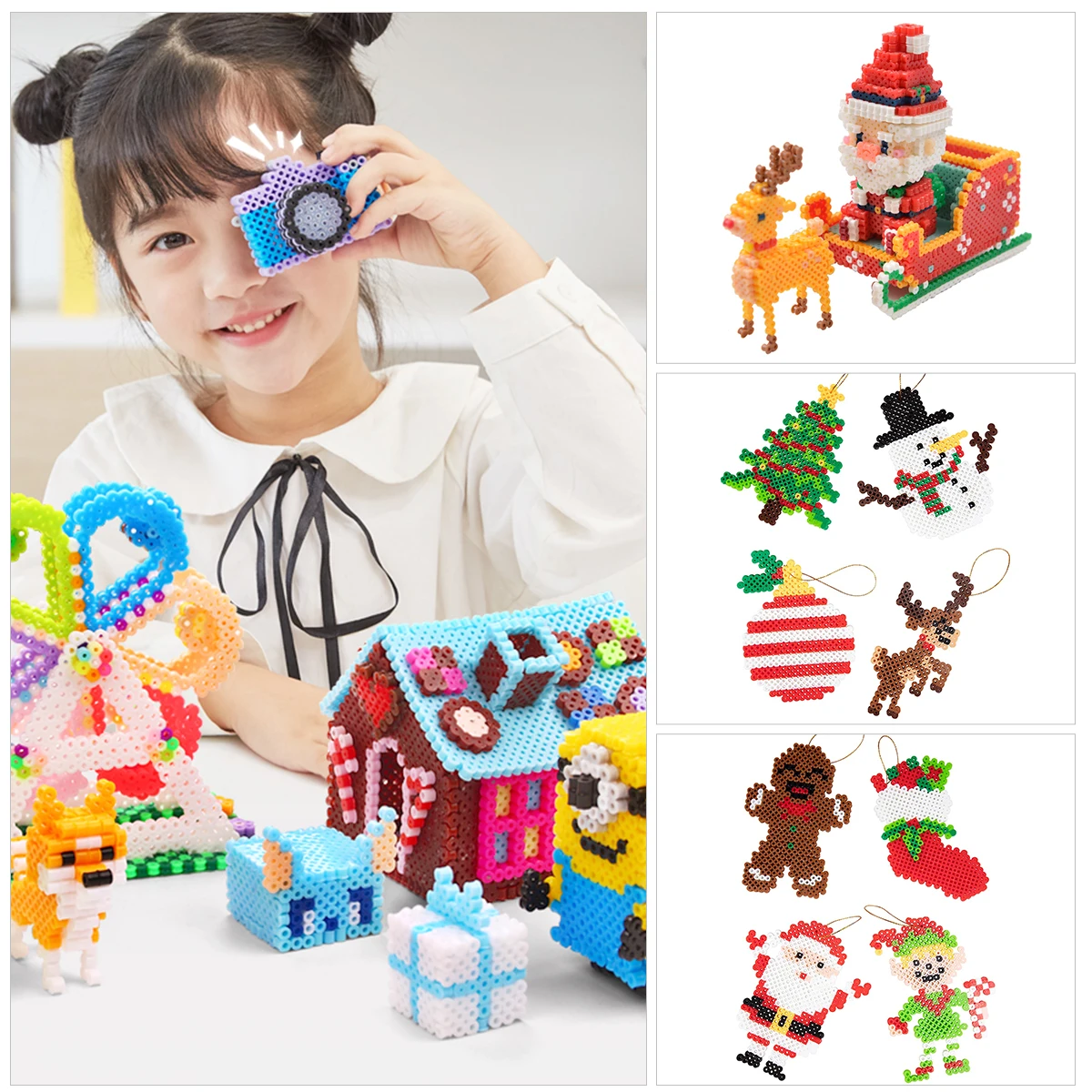 

DIY Beads Puzzle Set Fuse Beads Kids Adult Educational Toy Craft Material Jigsaw Home School Plastic Eco Friendly Logical