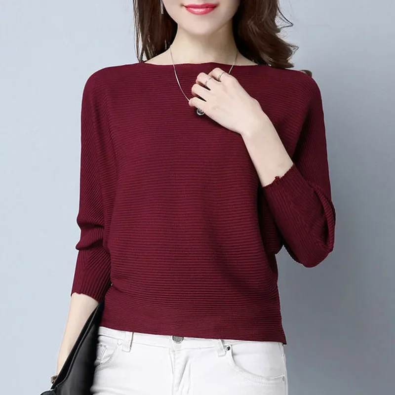 

Вязаный свитер, женские пуловеры, новый белый вязаный свитер с длинным рукавом и вырезом на шее, пуловер, женские топы, свитера, женская одежда Q1151