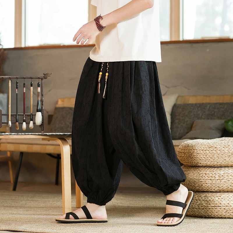 2024 Spring Men New Wide-leg Pants Male Vintage Casual Jogging Pants Male Oversize Loose Harem Pants Women Trousers 5XL