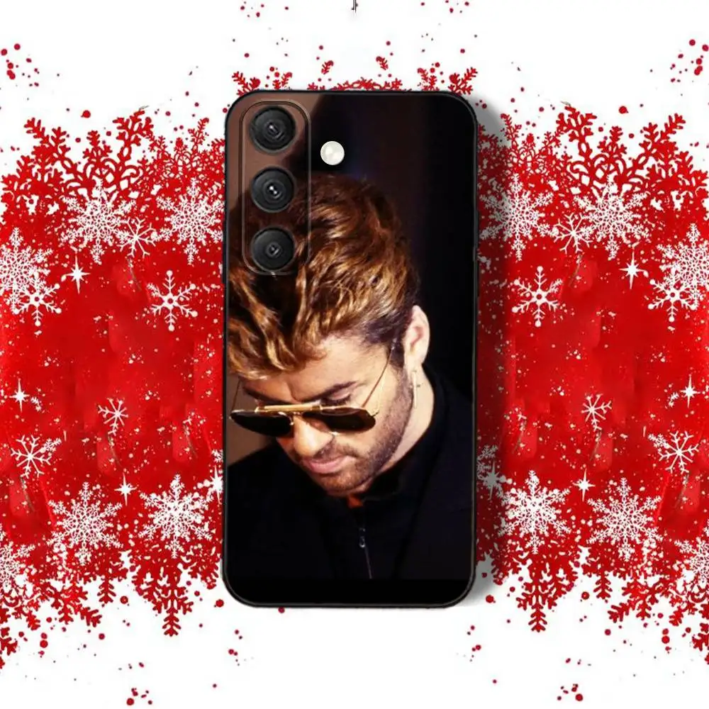 g-George m-MichaelS Singer Phone Case For Samsung S22,S24,S20,S25,S23,S30,S21,Ultra,Plus,Fe,Lite 4G,5G Black Soft Cover