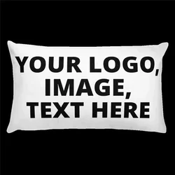 Customized Polyester Pillowcase 1 Piece Cushion Cover (No Fillers) Single-sided Printing, Reverse Side Default White