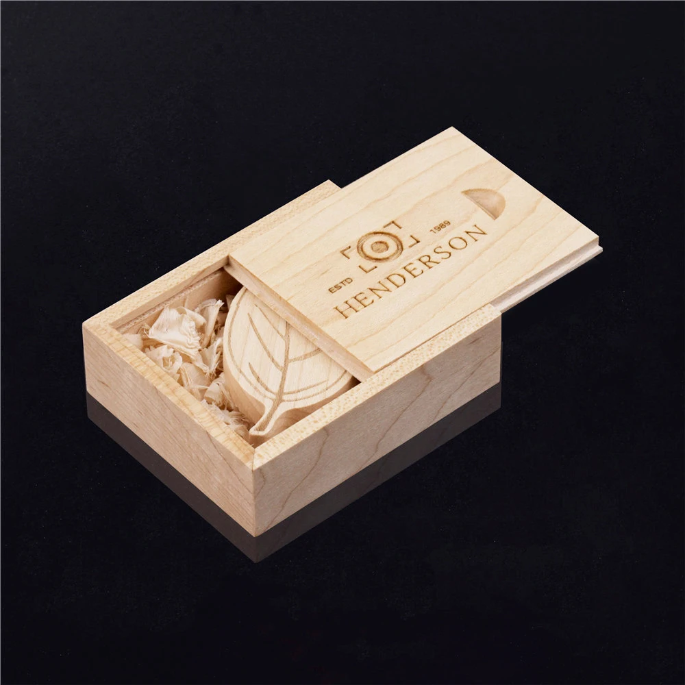صندوق تخزين خشبي فارغ غير مكتمل بشعار مخصص مجاني مع جزء علوي منزلق لجواهر خاتم القلادة أو صناديق تخزين خشبية USB