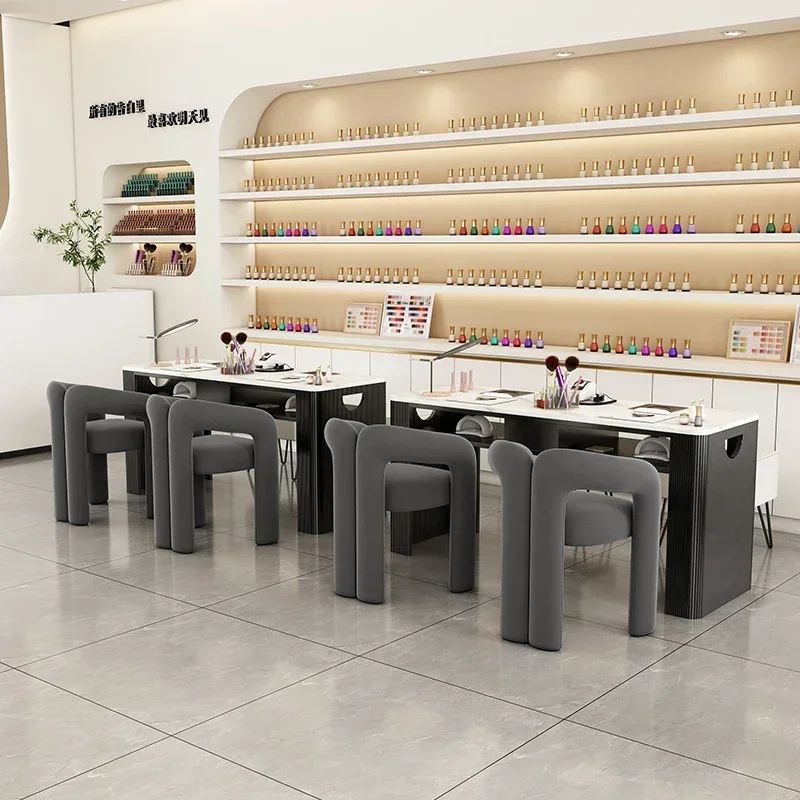

Cream Style Manicure Table Nail Desk Simple Makeup Storage Manicure Nail Table Mesa Manicura Profesional Professional Drawers