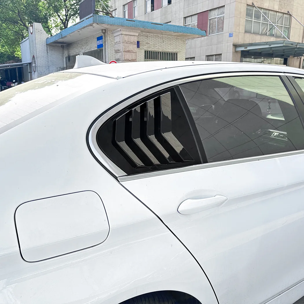 F10 Rear Window Side Vent Shutter Louver Cover Trim Sticker Car Accessories For BMW 5 Series 520i 525i 528i 530i 535i 2011-2017