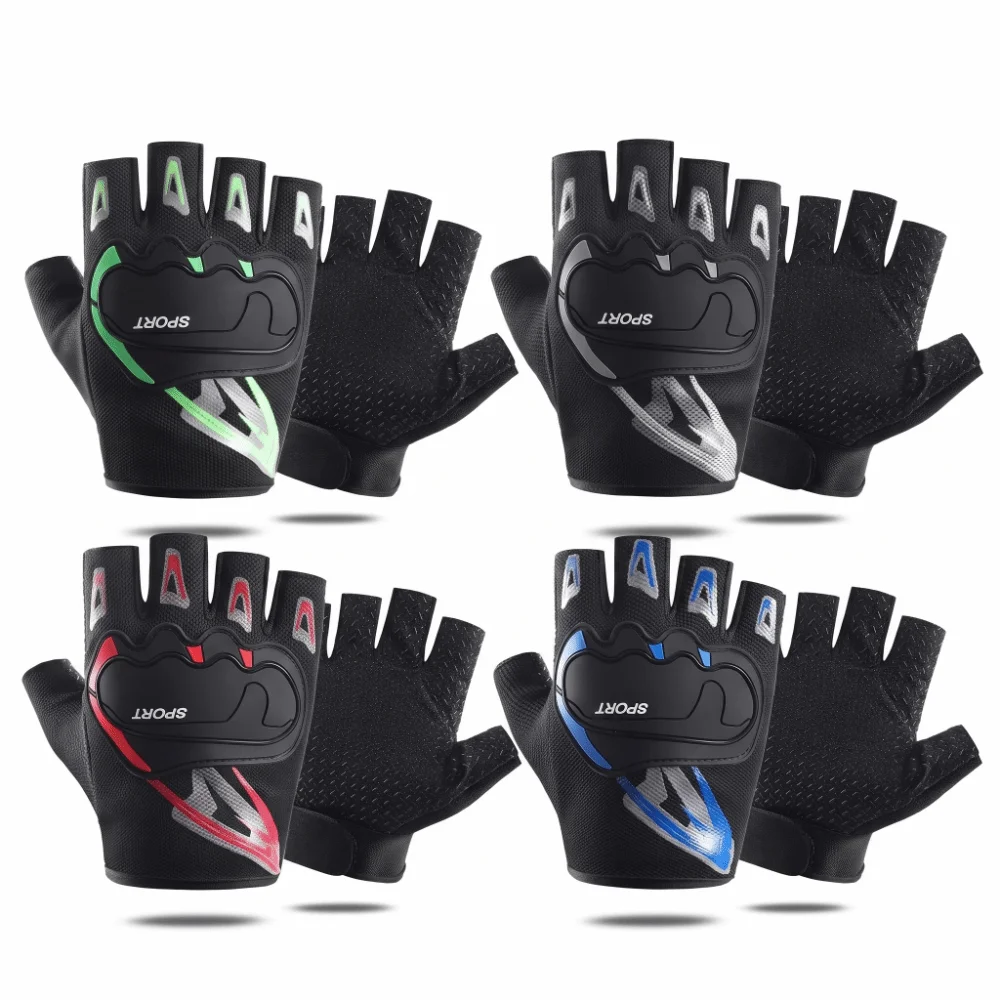 Anti-Slip Cycling Gloves Breathable Mesh Material Riding Gloves Wear-resistant Touchscreen Compatible Motorcycle Gloves