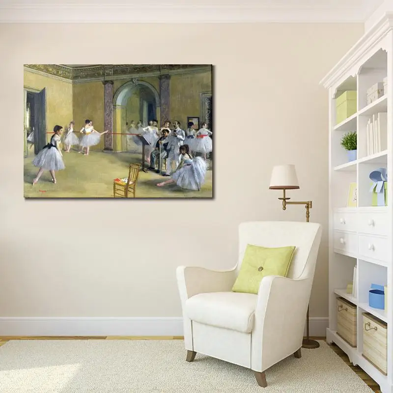 Edgar Degas Painting Dancer Art Gallery The Dance Foyer At The Opera Handmade Oil On Canvas Reproduction High Quality Wall Decor