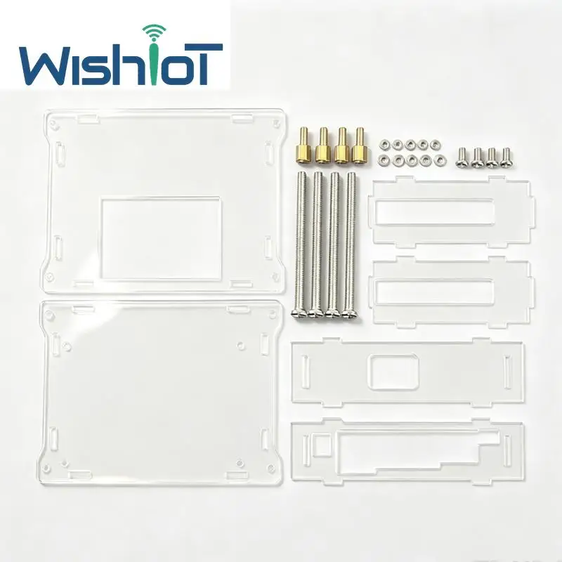 16566 JN Case (A) Acrylic Shell with External Cooling Fan & WiFi Card Slots for DIY Electronics Projects