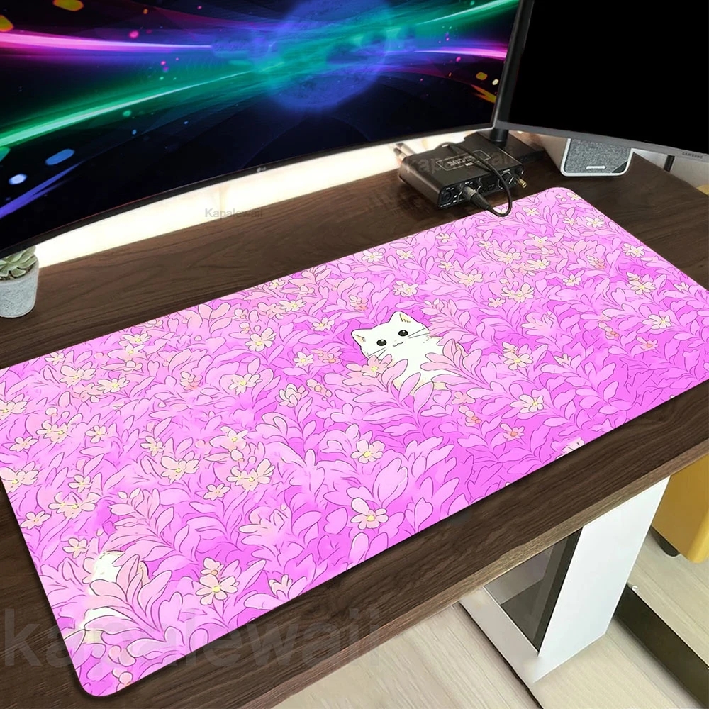 Desige Gaming Mouse Pad Large Gamer Mousepad Computer Desk Mat XXL Rubber Mouse Mat Rubber Keyboard Pads Kawaii Cat Soft Mat