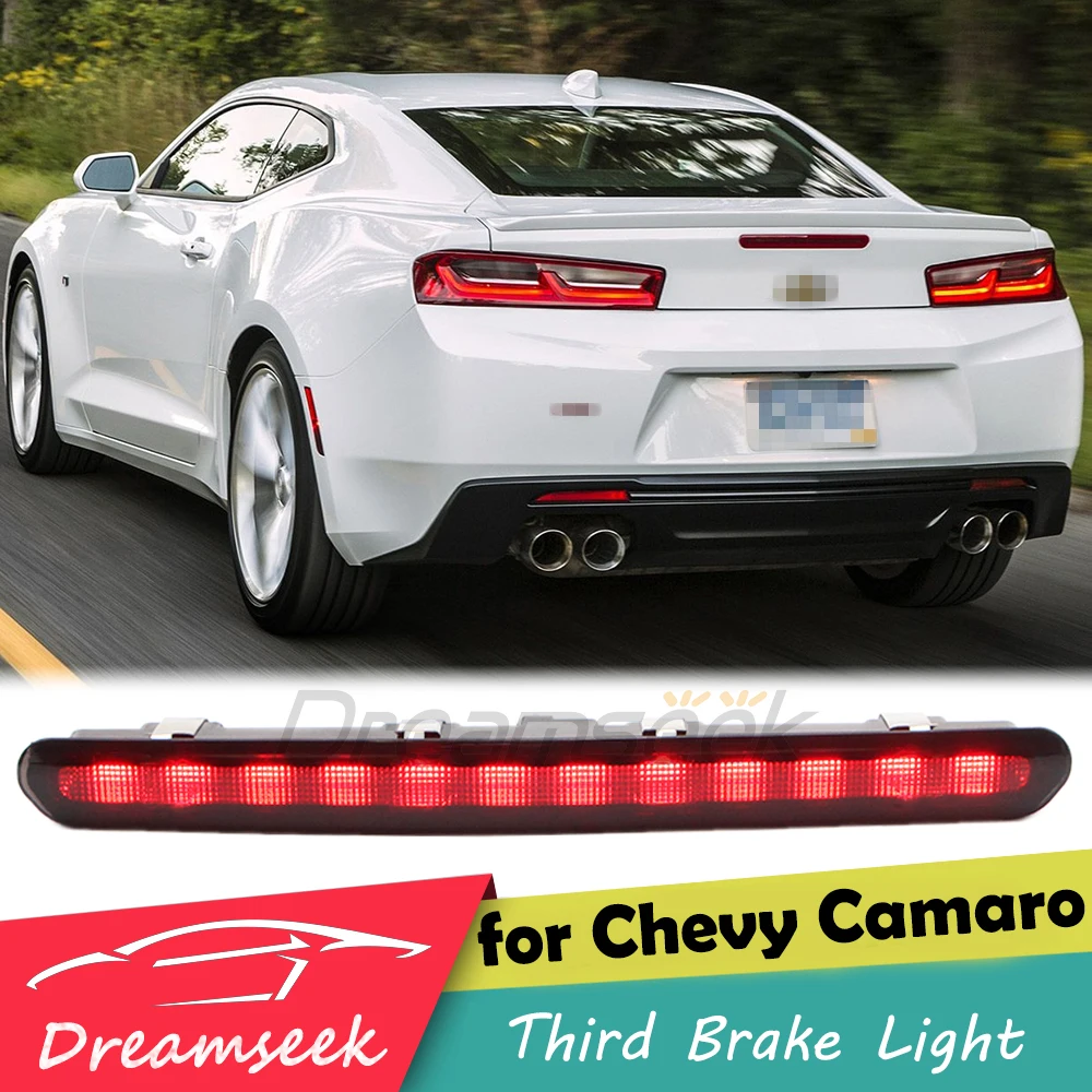 LED Rear Third Brake Light for Chevy Camaro Chevrolet 2016-2024 High Mount 3rd Stop Lamp Tail Smoked High Quality Auto Accessory