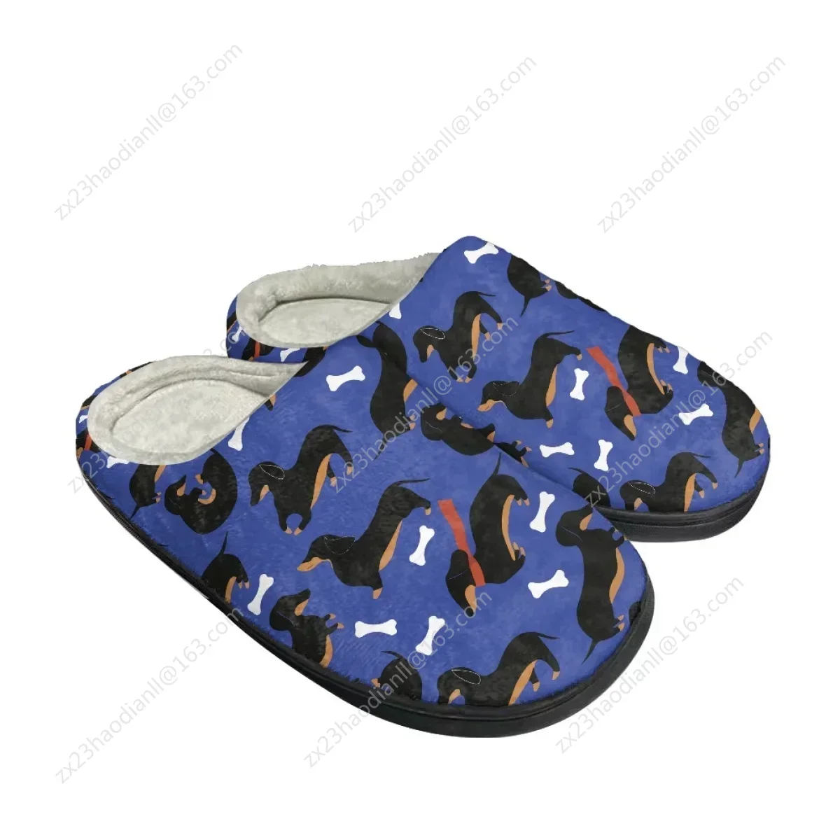 Dachshund Design Warm Cozy Men Cotton Slippers Non-Slip Women's Floor Slides Casual Comfortable House Slippers Print On Demand