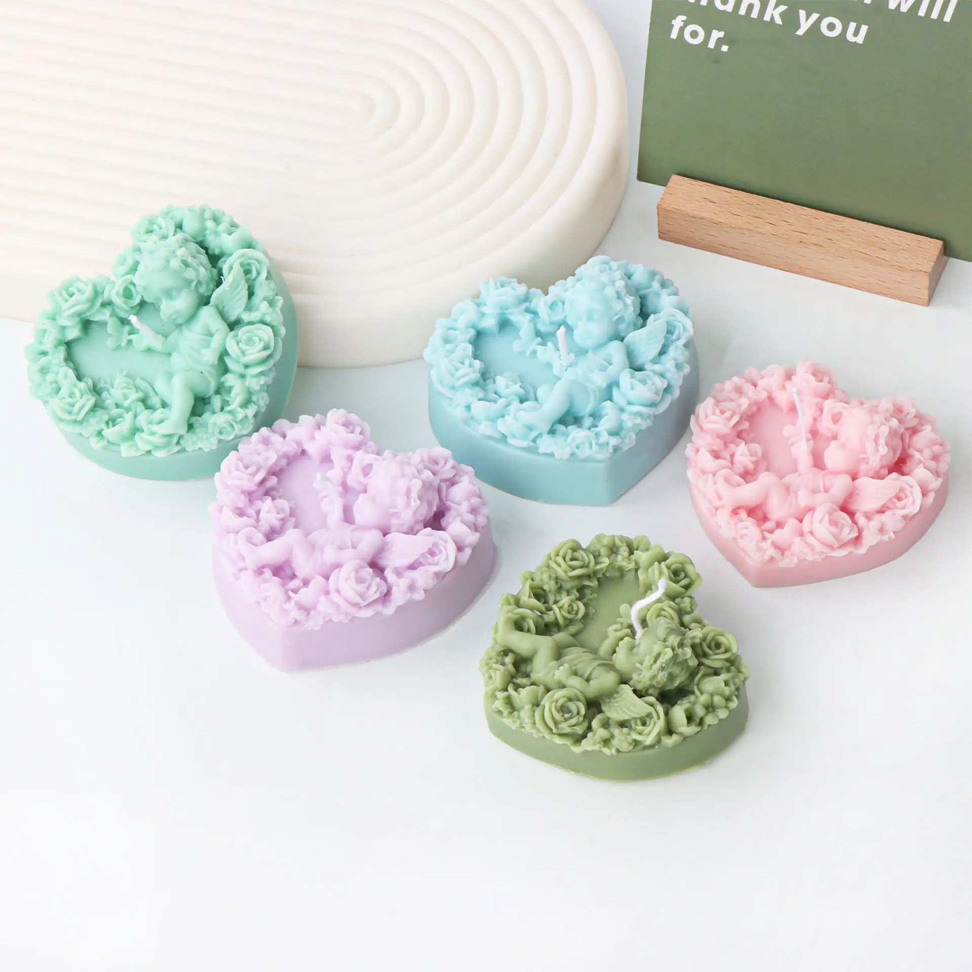 Molde de silicona para velas, Kit de fabricación de velas de retrato de mariposa, jabón de corazón, Molde de resina de yeso, regalo de decoración del hogar