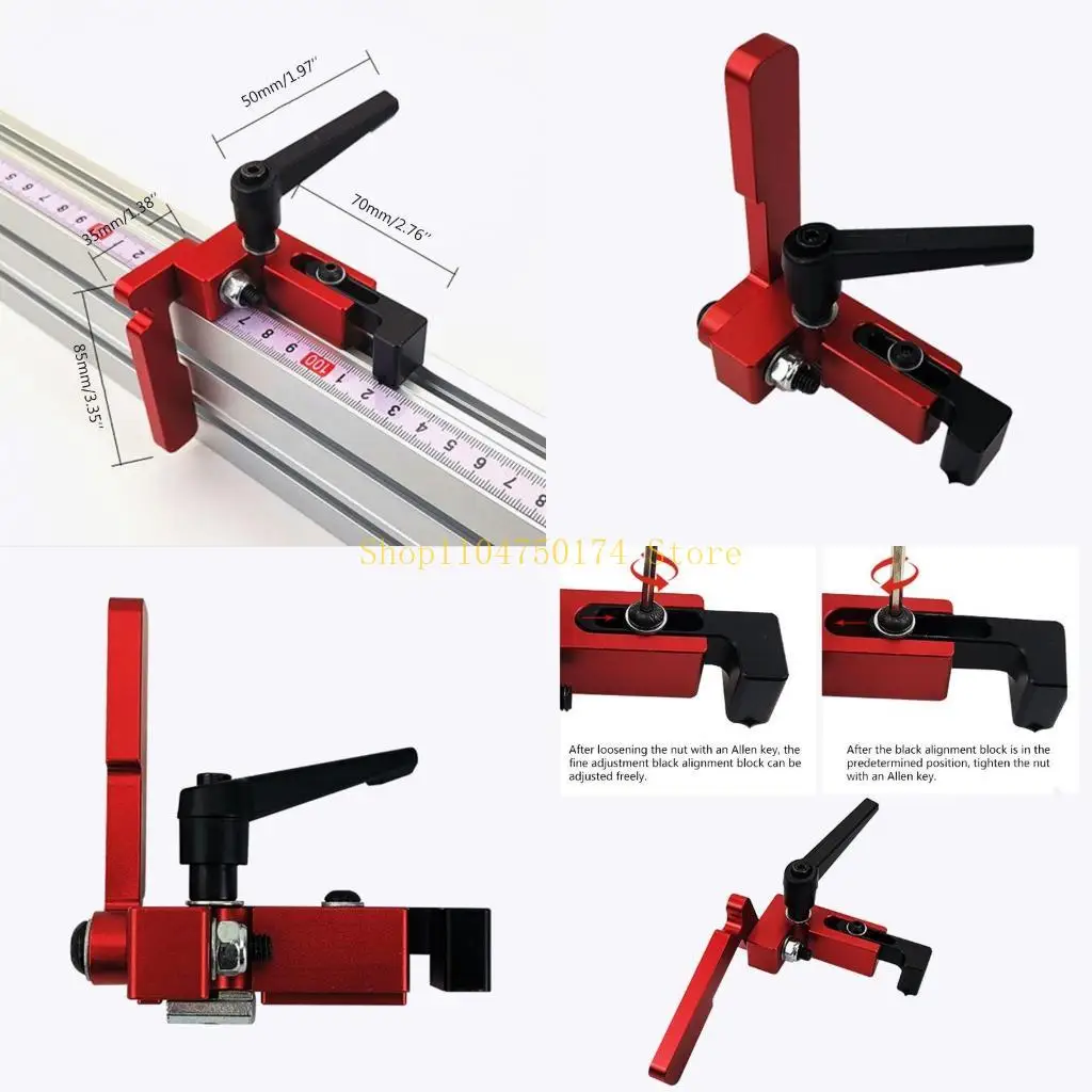 

Miter Gauge for T Slot Stopper Miter Track Stop Block Table SlidingChute Lim top sale