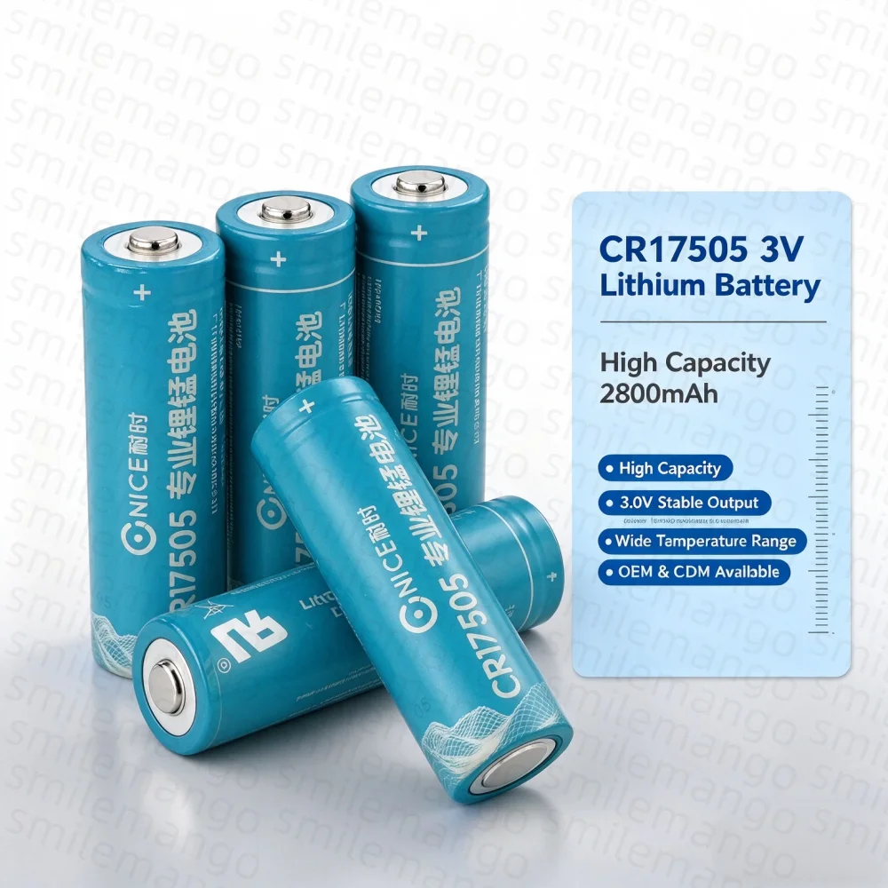 CR17505 Lithium Manganese Dioxide Battery Non-Rechargeable Primary Cylindrical Battery For Detector GPS IoT Industrial Devices