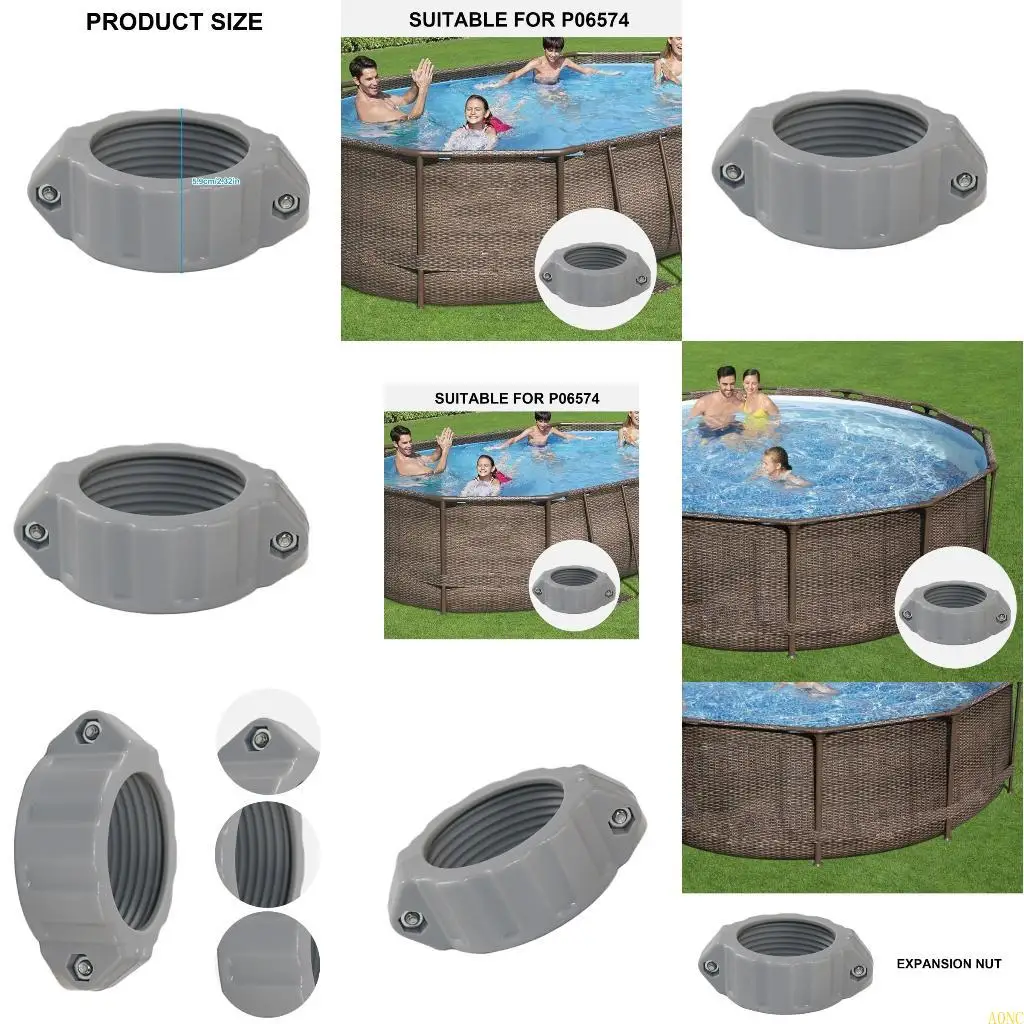 Acoplamiento piscina A0NC Ajuste accesorio accesorios y anillos sello Mantenimiento tuberías agua Tornillo