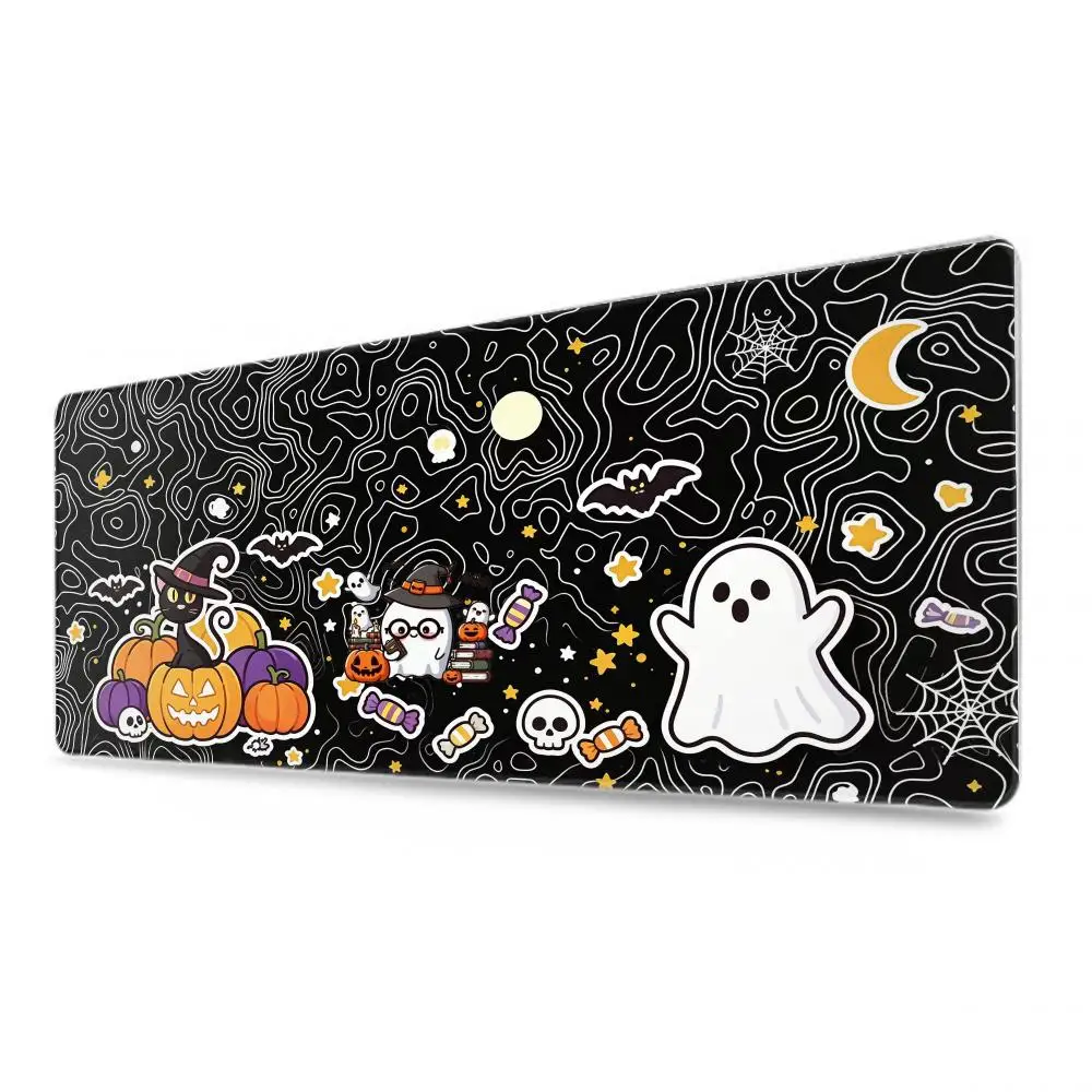 Halloween Black line contour topographic Mouse Pad 500X1000 mm Gaming Mousepad Gamer Rubber Otaku Keyboard Pad Laptop Desk Mat