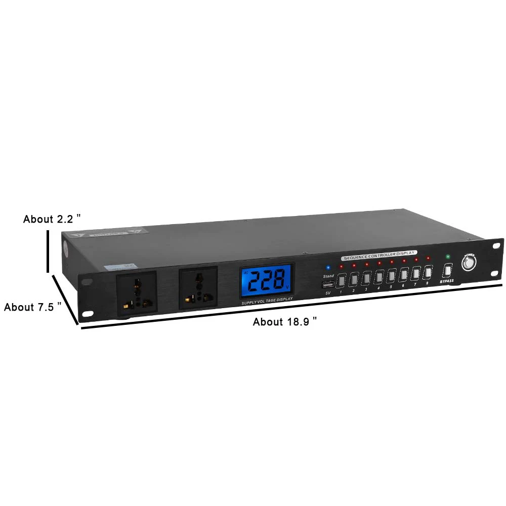 Professional Metal Power Distribution Unit With Sequencer Controller Power Management System For Speaker