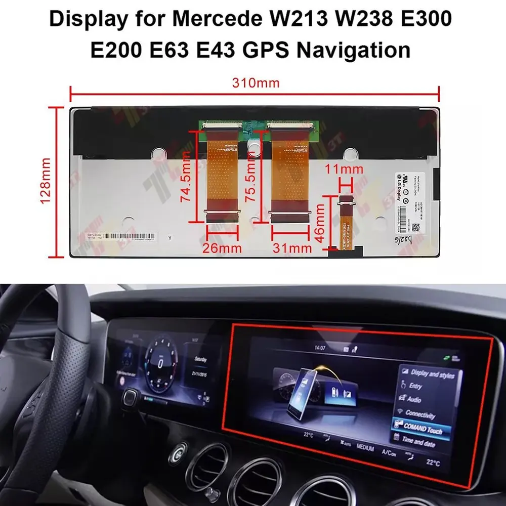 

12.3" LCD Display LA123WF1 for Mercede W213 W238 E300 E200 E63 E43 GPS Navigation