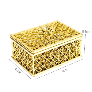 Vintage Treasury Storage Box, Organisator kleine Box, Gold, Streifen, Retro, Süßigkeiten, Schmuck, Schmuckstücke, Hochzeitsdekoration, Partygeschenke 11 Hauptverkäufe Goldener Jahrgang - №4