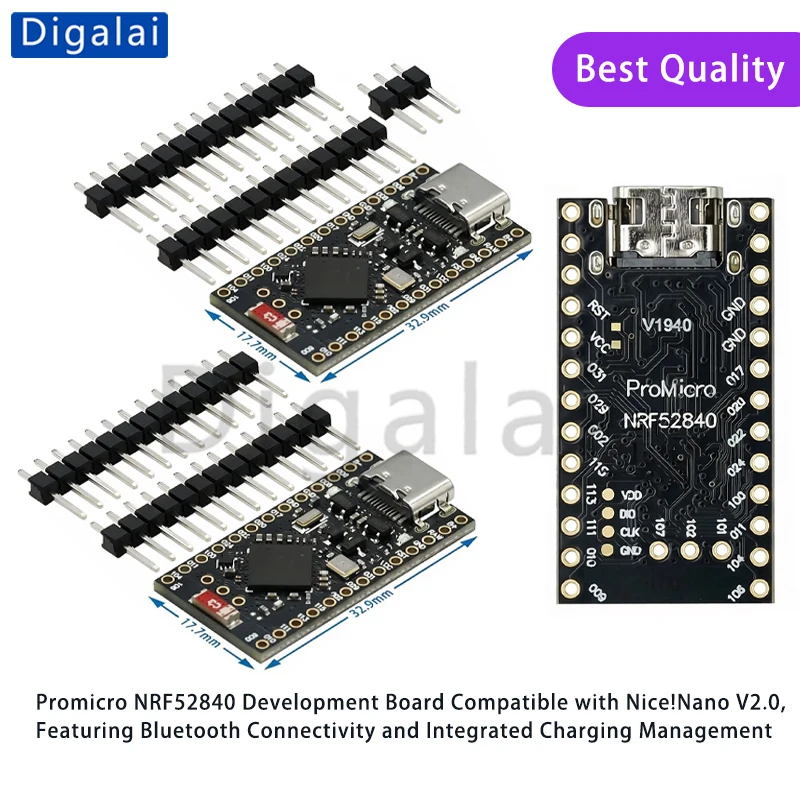 �y�Z�[�����zPromicro NRF52840 �J���{�[�h�́ABluetooth �Ə[�d�Ǘ��@�\������� nice!nano V2.0 �ƌ݊���������܂��B