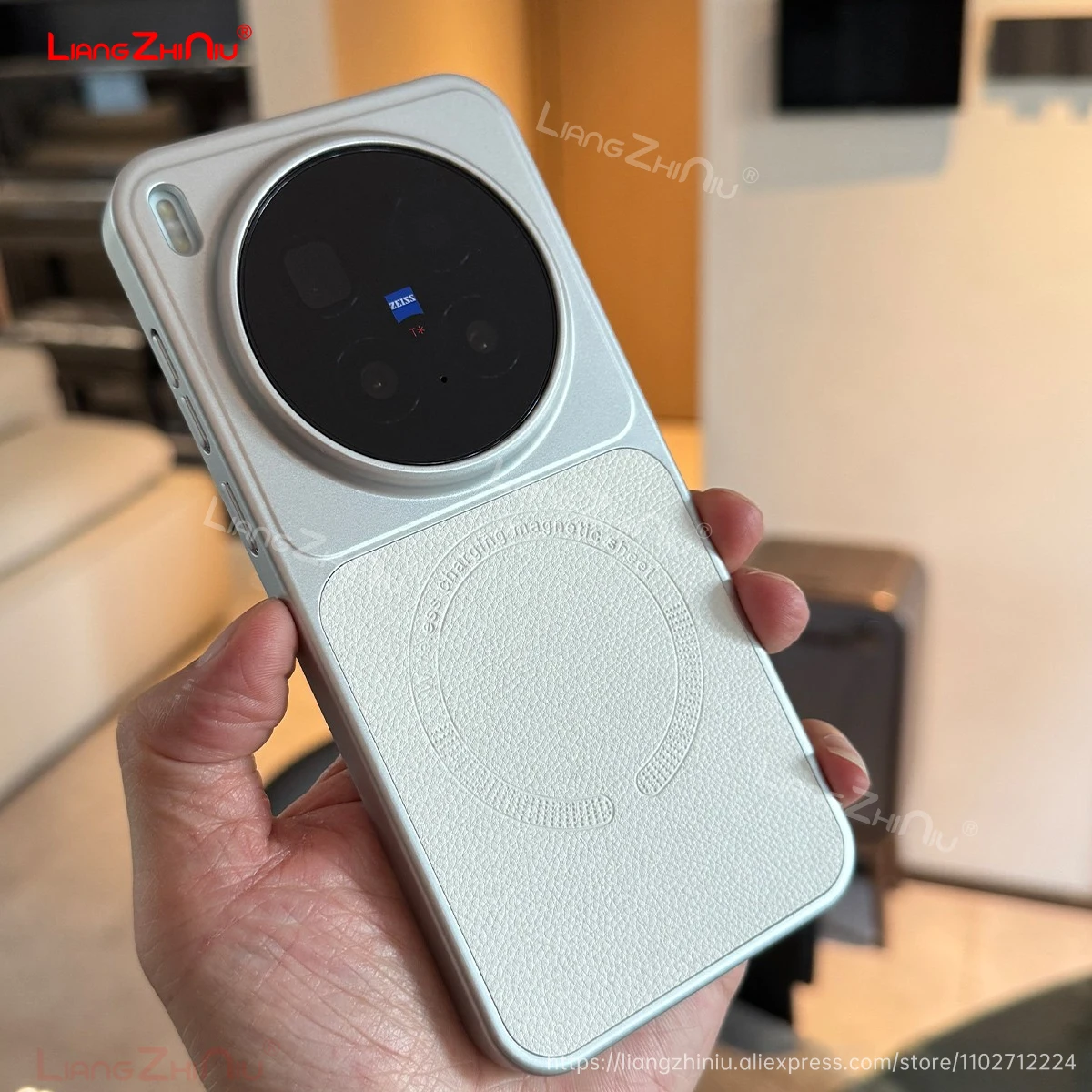 

Кожаный магнитный чехол для Vivo X300 Pro Vivo/X300, чехол для телефона, ТПУ + ПК, легкий тонкий противоударный кожаный жесткий чехол