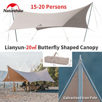 Naturehike 20㎡ Butterfly Sun Shelter Portable Large Pergola 8-10 Persons Family Outdoor Camping Picnic Sunscreen Canopy UPF50+