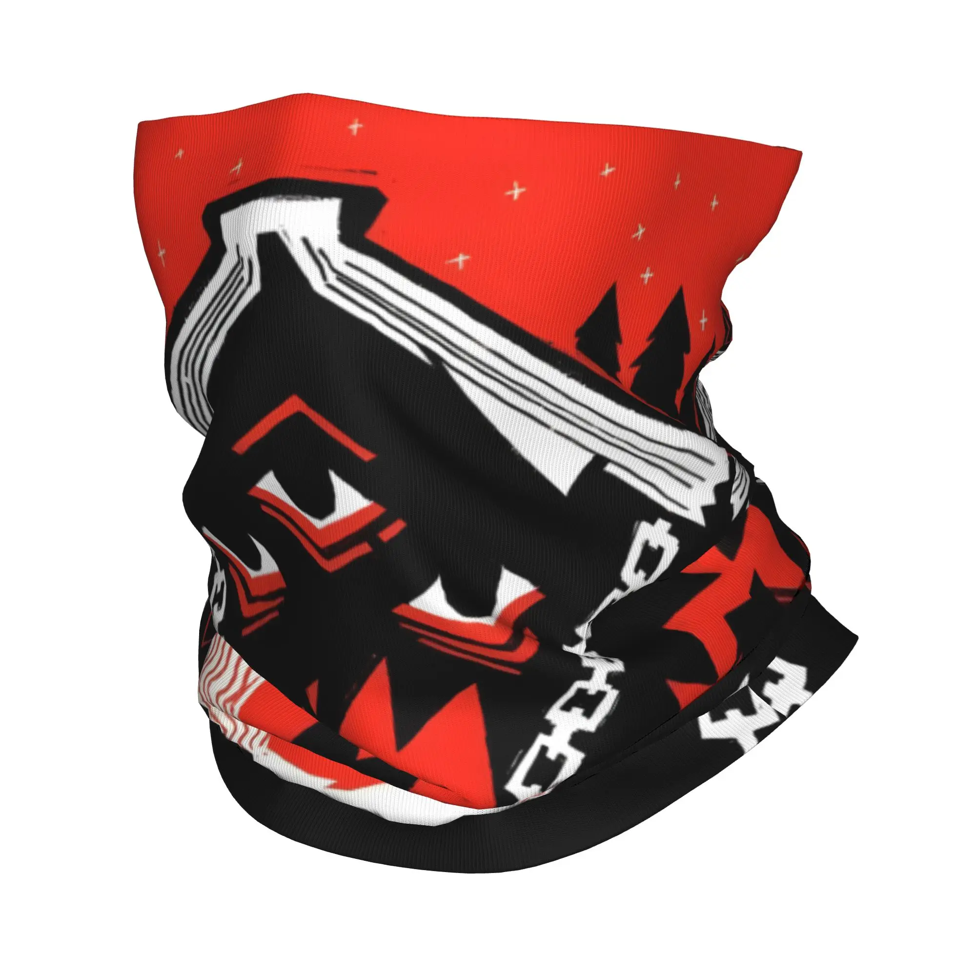 

Custom Cult Of The Lamb Neck Gaiter Women Men Windproof Winter Video Game Bandana Scarf for Hiking