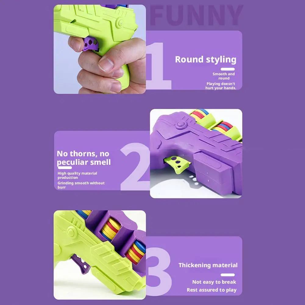 Pistolets à soucoupe volante pour enfants, lanceur de disque volant de carotte, jouet de sécurité EVA, pistolet à disque volant, jouets de jeu de plein air pour enfants