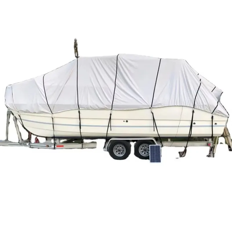 High Quality Outdoor Uv and Dust Protection 210D Oxford Boat Cover Waterproof Trailer Boat Cover