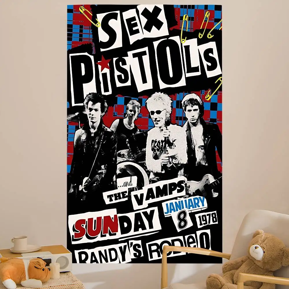 S-Sex P-Pistols Rock Band Hanging Bohemian Tapestry Cheap Hippie Wall Hanging Bohemian Wall Tapestries Mandala Wall Hanging