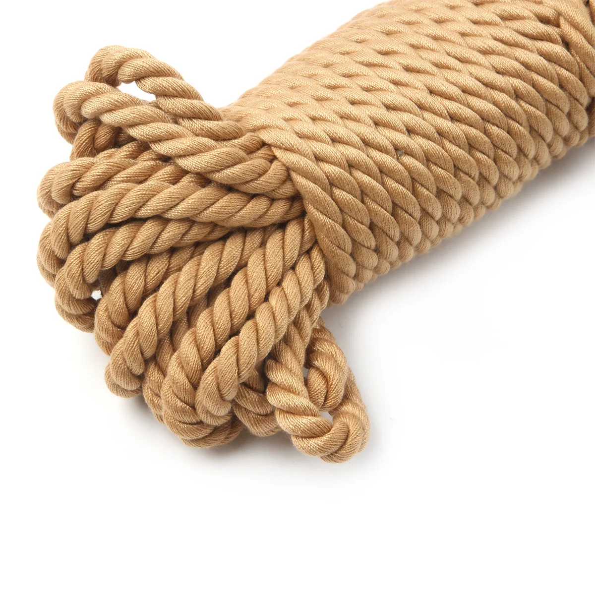 طقم حبل BDSM ممتاز للبالغين من حبل القنب مع رأس معدني أو لا، عبودية السرير للأطراف، ملحقات SM أنثوية متينة وآمنة