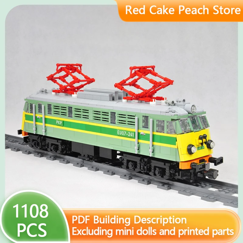 City Car Train Model MOC Building Bricks EU07 Railway Locomotive Modular Technology Gifts Holiday Assemble Children Toys Suit