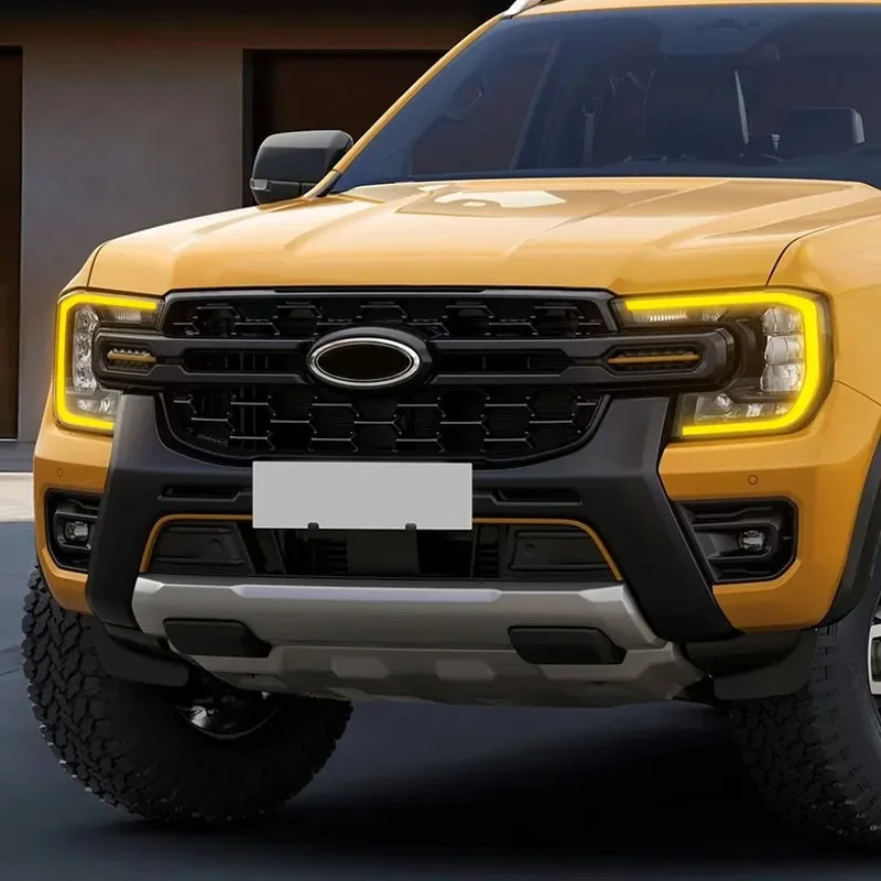 Yellow Amber DRL LED Boards For Ford Ranger T9 LED Or Matrix 2023 2024 LED Headlight Daytime Running Light XL/XLT Replace Unit