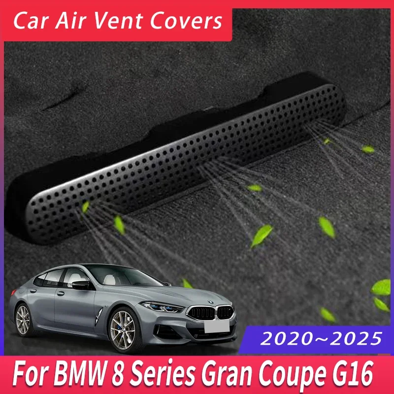 2 Pcs Car Air Vent Covers For BMW 8 Series Gran Coupe G16 2020~2025 Seat Air Duct Outlet Exhaust Cover Auto Accessories Interior