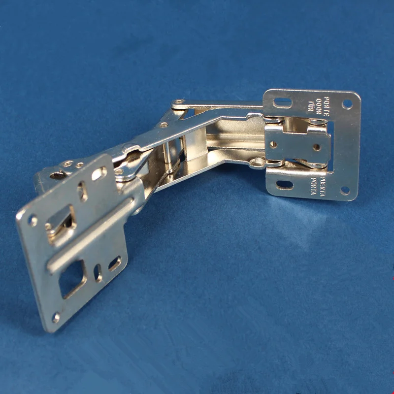 Heavy Duty Door Hinge Adjusted 130-170 Degrees Hinge for Corner Cabinet Door No-Drilling Hole Bridge Shaped Spring Hinge