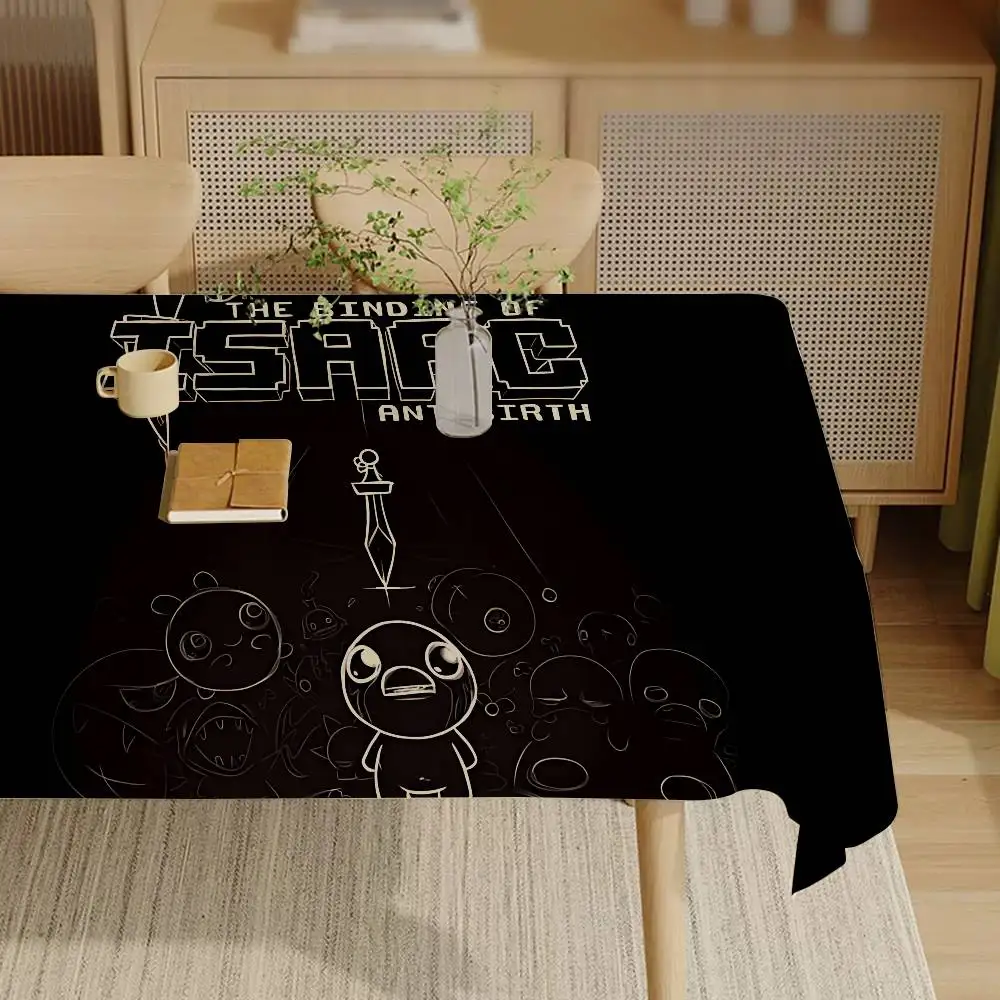 T-The Binding Of Isaac Table Cloth Rectangular Stain Tablecloth Oilcloth Mantel Mesa Impermeable Tablecloth Decoration
