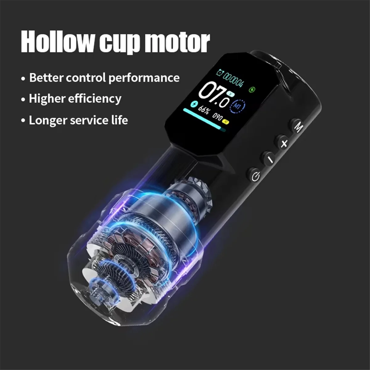 A14M Large Color Screen Digital Display Wireless Tattoo Pen New Permanent Makeup Tattoo Machine with 1500MAH Power Tattoo Pen image 3