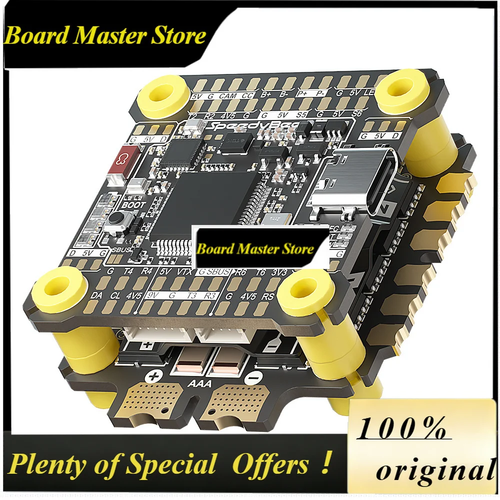 BoMaSSpeedyBee F405 V5 55A Stack F405 V5 Flight Controller ICM42688P 55A 4-IN-1 ESC OX32 Firmware 3-6S Lipo For RC FPV