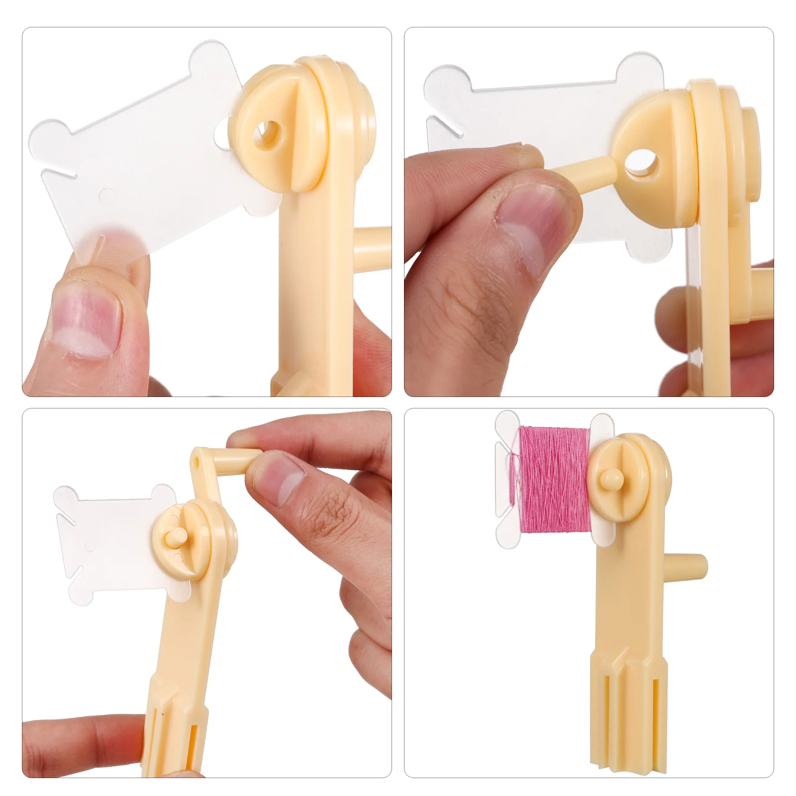 Embroidery Spool Winder Brackets Plastic Thread Holder White Organizer Black Sewing